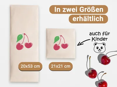 Produktbild von Kirschkernkissen 20x53 cm von Zollner24 - Wärmekissen für Nacken, Schultern
