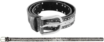 Produktbild von Gürtel Nieten+Glitzer anthrazit 75 cm - bb-Klostermann 22196 - Kindergürtel -