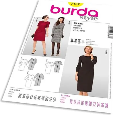 Produktbild von 7137 Kleid, Shiftkleid, Schnittmuster von Burda