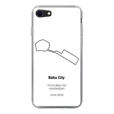 Produktbild von MuchoWow® Handyhülle Schutzhülle Hülle für iPhone SE 2022 Formel 1 - Baku - Rennstrecke Silikon Softcase Handy Hülle - Schutzhülle