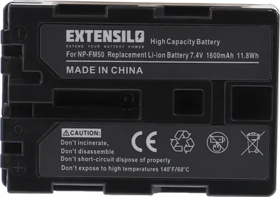 Produktbild von EXTENSILO Akku kompatibel mit Sony DCR-PC9E, DCR-TRV10, DCR-TRV11, DCR-PC120E, DCR-PC330, DCR-PC9, DCR-TRV12E Kamera (1600 mAh, 7,4 V, Li-Ion)