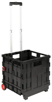 Produktbild von vidaXL Wagen Schwarz und Rot 35 x 39 x 92 cm PP und Elastomer