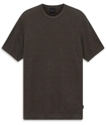 Produktbild von Bugatti Herren T-Shirt mit 1/2 Arm, aus strukturiertem Strickmaterial in Jaspe