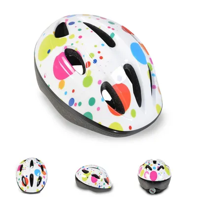 Produktbild von Byox Kinder Schutzhelm Y03 Größe S 48-54 cm einstellbar LED-Beleuchtung 8 Löcher weiß