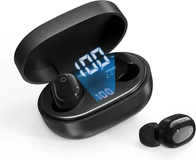 Produktbild von 5.2 Kopfhörer mit Mikrofon, HiFi Stereo, Kabellose Kopfhörer mit LED-Anzeige, Wireless Noise Cancelling Earbuds für Arbeit, Studium und Reisen