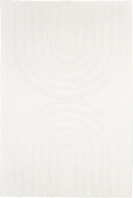 Produktbild von Volero - Hochflor Teppich - Carvy Arches Creme - 80x150 cm - Wohnzimmer, Kinderzimmer, Schlafzimmer, Babyzimmer - Boho, Klassik, Industrielle, Ländlich, Modern, Skandinavisch