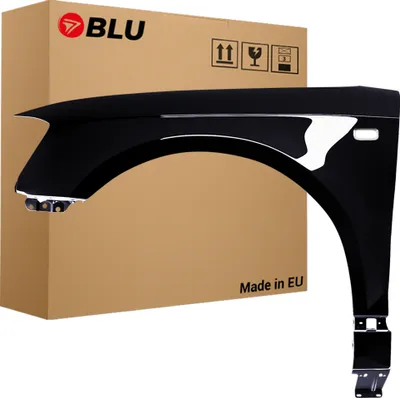 Zdjęcie produktu dla BLU Błotnik pasujący do Audi A3 8P II-generacja LY9B Lewy Czarny BrillantSchwarz | 2003-2008 | Przedni Przód | Lakierowany | Gotowy do montażu  | Stal
