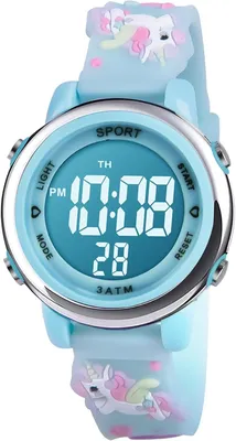 Produktbild von Digital Uhren für Kinder, Wasserdicht Kinderuhr Digital,Silikon Armbanduhr Sports Outdoor mit Wecker Datum Stoppuhr Led Lichter für Jungen und Mädchen