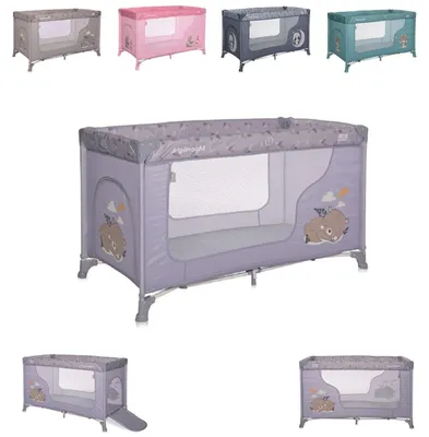 Produktbild von Lorelli Baby Reisebett Laufstall Moonlight seitliche Öffnung Tragetasche faltbar violett
