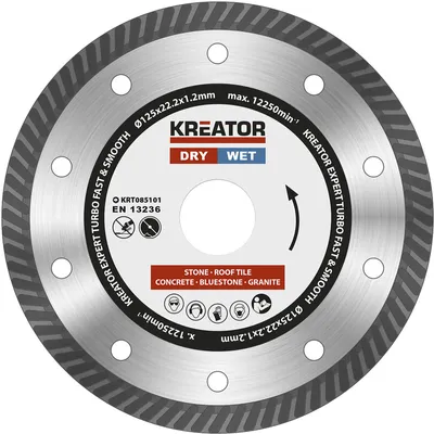 Produktbild von Diamant Trennscheibe ø 125 x 22,2 x 1,2 mm Trocken NassBeton Stein Marmor - 125 mm
