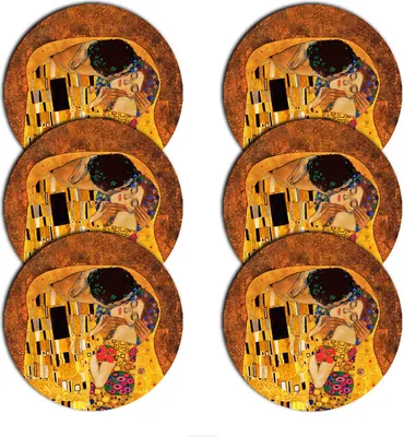 Image de Bertoni Set de table, 6 pièces, rond, 33 cm, Kiss dessous de table