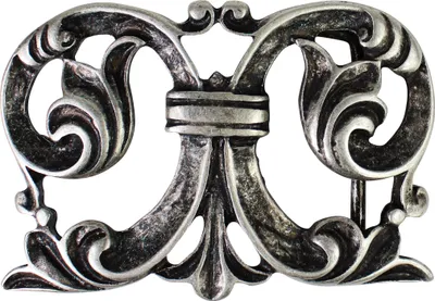 Produktbild von FRONHOFER Gürtelschnalle mit großen Ornament, altsilber, Damen, 4 cm Schnalle