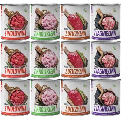 Produktbild von Tuftuf | Feuchtigkeitsspendendes Futter für Hunde - 12x800g - Mix Ausgeschmäckern - Nassfutter - Hundefutter