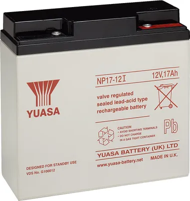 Produktbild von Yuasa Bleiakku 12 V, 17 Ah (17-12I) Gewinde (M5) Bleiakku AKKU 12-17 Yuasa (NP17-12I) VDS
