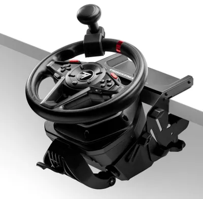 Produktbild von Thrustmaster T128-P SimTask Pack - Für PS5, PS4 und PC - Bundle T128 mit Pedaleinheit und Lenkradhalterung