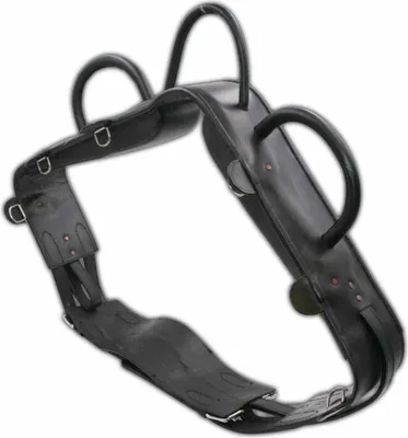 Produktbild von Voltigiergurt Cheval  Warmblut mit runden Griffen und 2 Beinschlaufen, schwarz 057/88