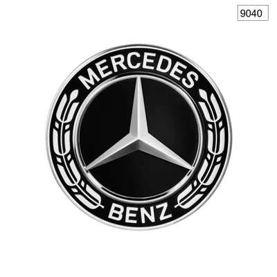 Immagine prodotto di Copricerchi Mercedes-Benz con decoro a forma di  d'alloro, colore nero con dettagli argentati, venduti singolarmente