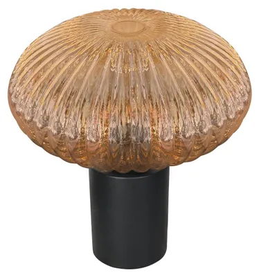Zdjęcie produktu dla Lampa stołowa - bursztynowy - Bloeba - szkło tworzywo sztuczne metal - Ø 30cm - E27 - 4235ZW - Mexlite