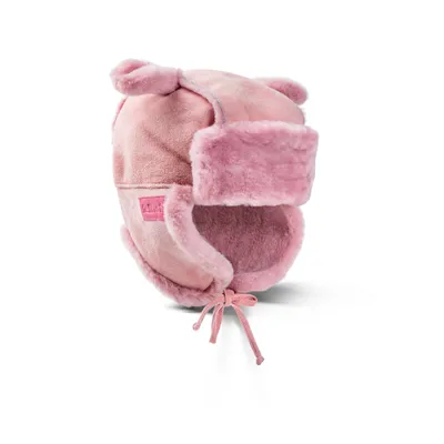 Produktbild von Lammfell-Babymütze Winter-Mütze Leder Größe 48 rosa Petzi Mädchen