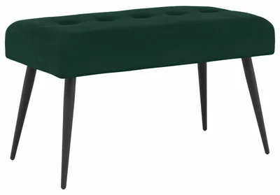 Image de Banc vidaXL à capitonnage, vert foncé, 80 x 40 x 46 cm, velours