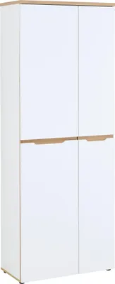 Produktbild von Aktenschrank >Memphis< in Weiß / Artisan Eiche Nachbildung - 75x197x38 (BxHxT)