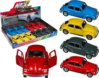 Image de Modèle réduit de voiture en métal avec moteur à friction VW Coccinelle 1960, couleurs au choix