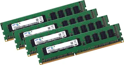 A group of computer RAM modules arranged diagonally on a white background.