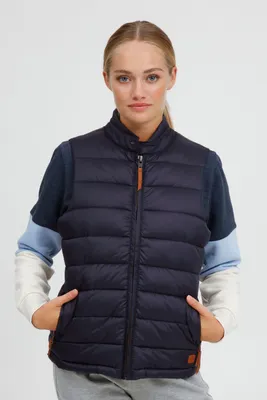 Produktbild von OXMO OXCamilla Damen Weste Steppweste Outdoor Weste mit Stehkragen