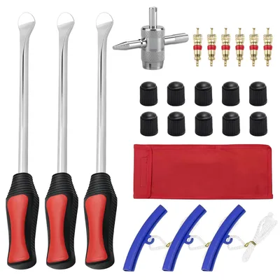 Image de Kit de réparation de pneus, 23 pièces - Outils de réparation de pneus - Acier au carbone et plastique