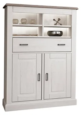 Imagen del producto de duehome -Aparador de 2 puertas, 1 cajón y 4 estantes 99 cm Irma