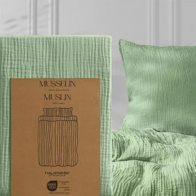 Produktbild von Musselin Kissenbezug 1-teilig, Kopfkissenbezug einzeln 40x80 cm