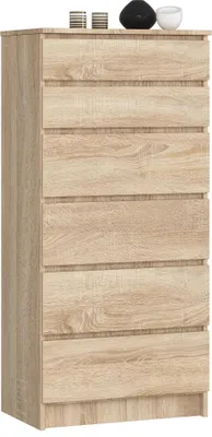 Immagine prodotto di Cassettiera AKORD K60 Rovere Sonoma 60 cm 6 cassetti L60 x H130 x P40 cm