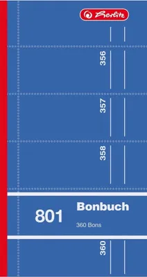 Produktbild von Bonbuch 801 360 Abrisse farbig sortiert Packung mit 5 Stück
