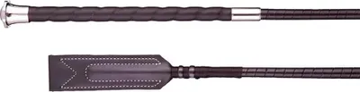 Produktbild von BR Springgerte Kolga echtes Leder schwarz silber sehr griffig verschiedene Längen Gerte, Länge:70cm