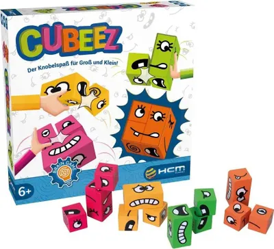 Produktbild von HCM Kinzel 55171 HCM Kinzel-55171-Cubeez-Brain Teaser Games, Gemeinschaftsspiel, Geschicklichkeitswürfel, Puzzle, Geduldspiel, 2-4 Spieler, ab 6 Jahre, Mehrfarbig