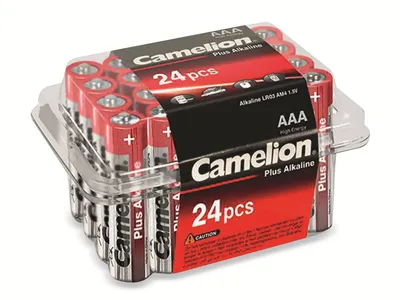 Produktbild von Camelion LR03-PB24, Einwegbatterie, AAA, Alkali, 1,5 V, 24 Stück(e), 60 x 76 x 44 mm