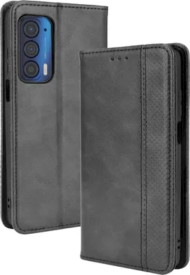 Produktbild von Mobigear Sensation  Motorola Edge (2021) Hülle Klapphülle Geldbörse - Schwarz