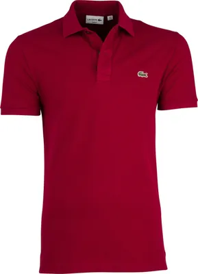 Produktbild von Lacoste Polo Slim Fit Bordeaux Unifarben Baumwolle