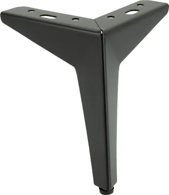 Immagine prodotto di Gamba per mobili "Star" - Nero opaco 15 cm di altezza - Stabilità elegante per il design dei mobili moderni