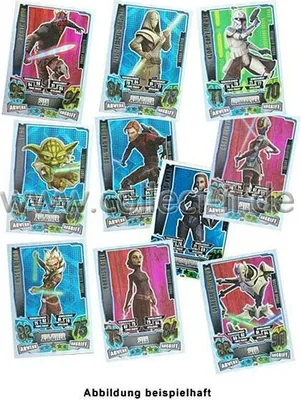Produktbild von FA4 - Spar 1A - 10 verschiedene Force Meister - Star Wars Force Attax - SERIE 4