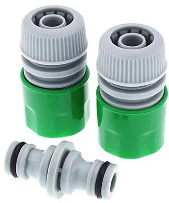 Productafbeelding van Slangverbinderset 1/2 inch - Verbinden van tuinslangen met twee slangstukken en een koppeling