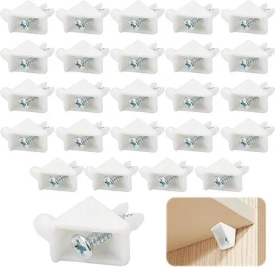 Imagen del producto de Cajones modelo 101558, paquete de 24 unidades, ángulo de 90 grados, forma en L, color blanco. Accesorios para cocina y hogar.