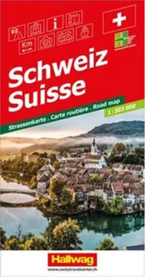 Obrázok produktu pre Hallwag Cestná mapa Švajčiarska 1:303 000