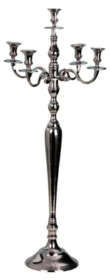 Produktbild von 5-armiger Kerzenleuchter Silber Kandelaber Höhe 100 cm