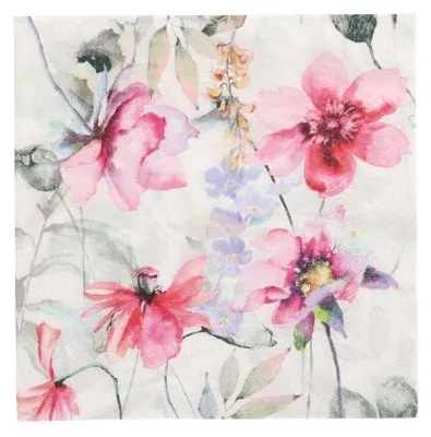Produktbild von 200 Papstar Servietten, 3-lagig 1/4-Falz 33 cm x 33 cm Summer Scent 89484
