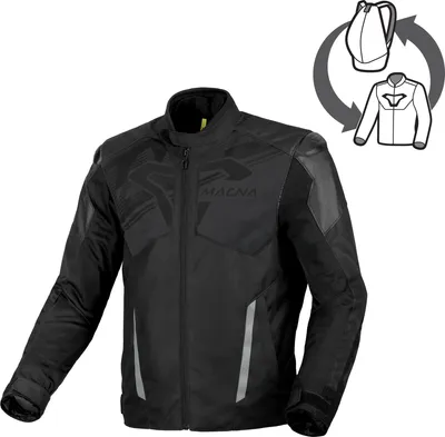 Obrázek produktu pro Voděodolná textilní motorkářská bunda Macna Sevent, černá, 2XL