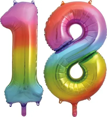 Produktbild von XXL Folienballon Zahl bunt Geburtstag Jubiläum Zahlenballon Riesenfolienballon Geburtstagsdeko