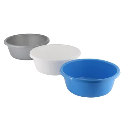 Produktbild von 3er Set Plastikschüssel 8 Liter Schüssel Kunststoffschüssel Ø 36,5 cm Rührschüssel Küchenschüssel Servierschüssel