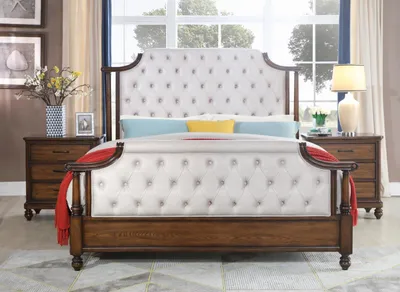Produktbild von Bett Polster Design Luxus Doppel Hotel Betten Schlaf Zimmer Leder Chesterfield