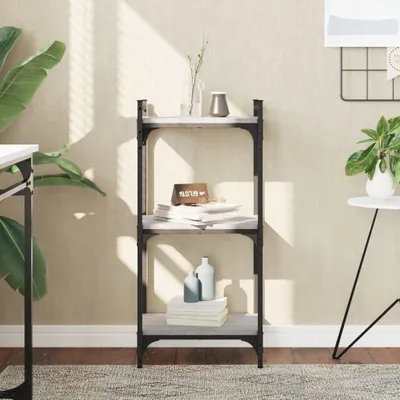 Produktbild von Cloris Designermöbel Bücherregal 3 Böden Grau Sonoma 40x30x86 cm Holzwerkstoff 2024 Neu
